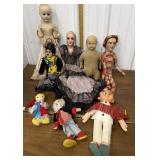 Vintage dolls *most cracked, damaged