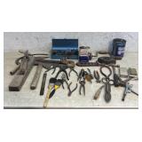 Screwdrivers, Vise-grips, Hatchet, Pipe Threader