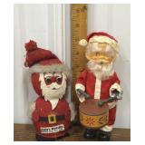 2 vintage Santas
