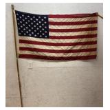 United States Valley Forge Flag w/ pole