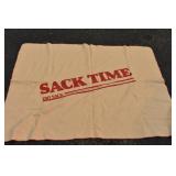Vintage Promotional "Sack Time" wool (?) Blanket