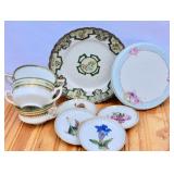Porcelain Plates, butter pats, etc.