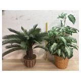 Artificial Plants in wicker baskets (2)