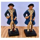 Cast Iron Revolutionary War Soldier Door Stops