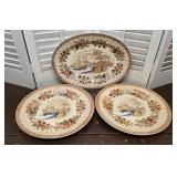 2 Transfer Ware Plates & Platter