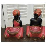 2 - 1950s chalkware "Nubian Genie" Blackamoor
