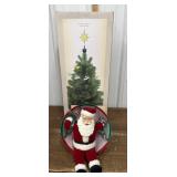Animated Angels tree topper, Up Up & Away Santa