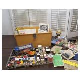 Vintage sewing caddy with double trays and