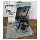 Trexonic 14ï¿½ portable LED TV, carrying case,