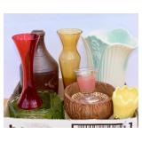 Vintage Glass & Pottery Lot- signed/unsigned