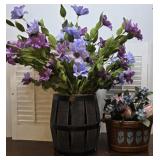 2 Wall Pocket Rustic Flower Arrangements