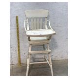 Painted Bentwood High- Chair w/ Metal Tray
