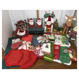 Christmas decor, towels, pot holders, placemats,