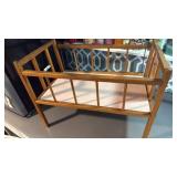 Vintage wooden baby doll crib