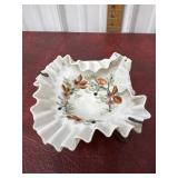 vintage Victorian ruffled art glass bride