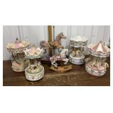 Carousel horses- some music boxes *1 needs work
