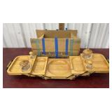 Karoff "Fold-Away" 3-tier expandable buffet tray