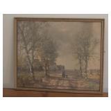 S. Wierings print - woman with child walking down