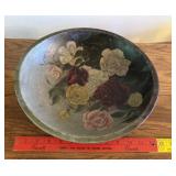 Fantastic Antique Wooden Bowl, hand painted
