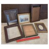 6 frames incl 1800s red decorated OG