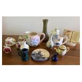 Great box of pretty things. Delft, candle stuck