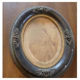 Victorian frame with photo - covered in attic