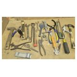 Flare set, filter wrench, hammers, punch, etc