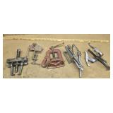 Clamps, puller, hone