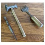 Primitive Meat Hammer, Ice Pick, and glass cutter?