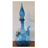 Italian Hand Blown Wine Decanter W Ice Chamber