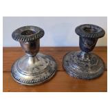 Pr sterling silver candlesticks