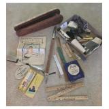 Box vintage sewing, sleeve ironing board, yard