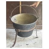 Large Brass Cauldron w/ Stand