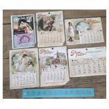 6 1890s Glens Falls Deansville NY calendars