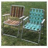 2 folding lawn chairs