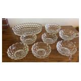 8 pieces fostoria clear glass