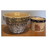 2pcs Roseville Ohio - bowl and crock