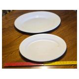 2 large ironstone platters