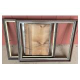 2 deep Walnut frames, pine back boards, & frame