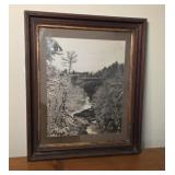 Large framed photo - Ithaca? / Deep Walnut frame