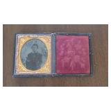 Daguerreotype photo in case