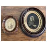 2 Oval Vintage wood frames, grandma is tin.