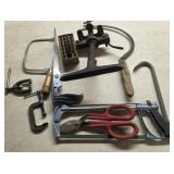 Saw clamp, C clamps, saws