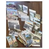 Vintage postcards including local