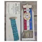 2 Member badge ribbons local unions -