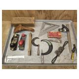 Machinist tools, planes, speed square, etc
