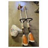 2 Stihl cordless weed wacker parts no battery, as