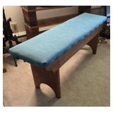bucket bench with boot Jack cutouts aprx 49x13x19