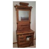 Beautiful hotel commode washstand W/ironstone