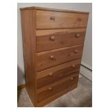 5dr pine highboy dresser - aprx 26x15x42